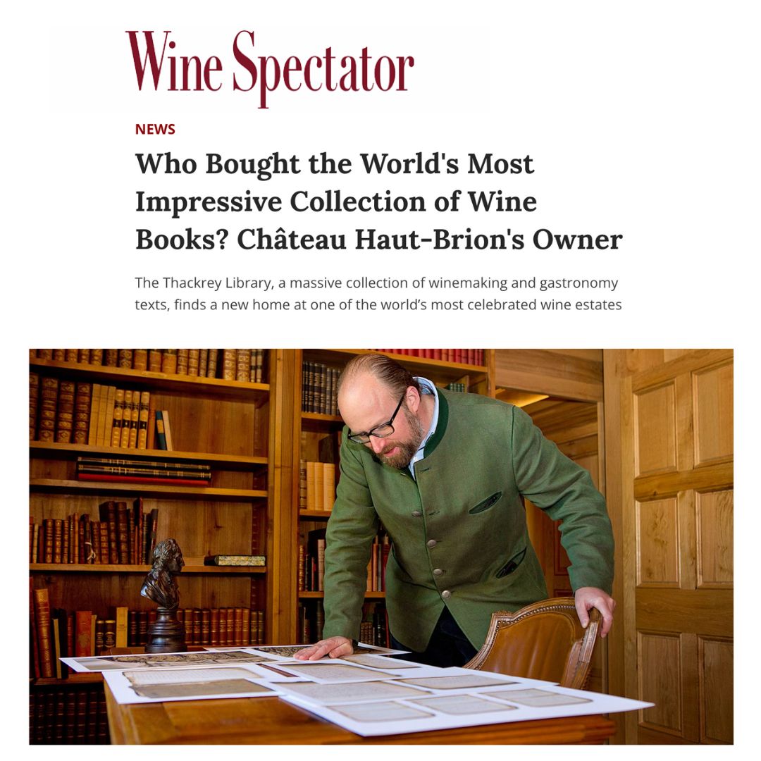 Wine Spectator Article - Thackrey Library